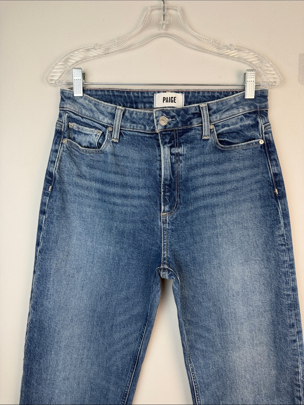 Paige Leenah Wide Leg High Rise Jean Organic Cotton Stretch Size 28 Clean Beauty - Picture 4 of 16